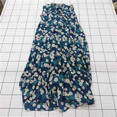 ◇ ⊂ UNIQLO×PAUL & JOE フラワーデザイン ノースリーブ ロング ワンピース サイズＭ ネイビー系 レディース E  【1508270011430】