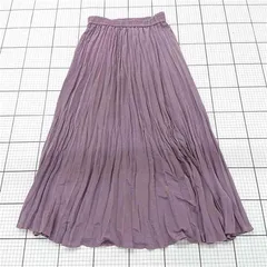 ◇ ⊂ A part by アパートバイ シンプル ロング ギャザー スカート サイズF ラベンダーパープル系 レディース E  【1508270011966】