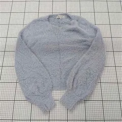 ◇ ⊇ ROPE PICNIC ロペピクニック ラメ 長袖 ニット セーター サイズ38 ライトブルー系 レディース E  【1508270013052】