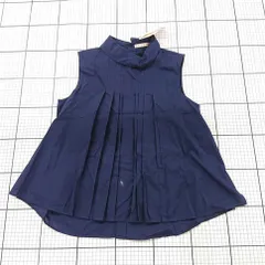 ◇ ⊂ 未使用 UNIQLO ユニクロ × MARNI タック ノースリーブ ブラウス サイズS ネイビー レディース E  【1508270013250】