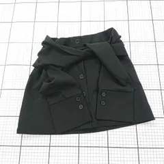 ◇ ⊇ FREE'S MART フリーズマート シャツ 巻き風 ミニ丈 タイト スカート サイズS ブラック系 レディース E  【1508270013670】