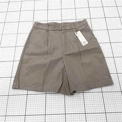 ◇ ⊇ 未使用 GU ジーユー フェイクレザー ショート パンツ サイズL オリーブ レディース E  【1508270013564】