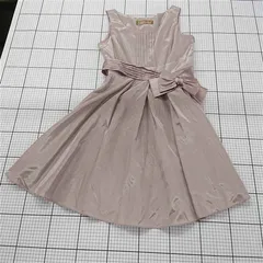 ◇ Θ Bo・Dre ボ・ドレ パーティー ノースリーブ 膝丈 ワンピース ドレス サイズ13 ベージュ系 レディース E  【1508270013892】