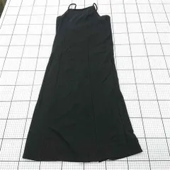 ◇ ⊂ Kastane カスタネ バックスリット 膝下丈 キャミソール ワンピース サイズF ブラック系 レディース E  【1508270013809】