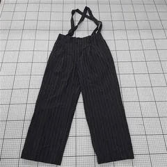 ◇ ⊂ JOURNAL STANDARD relume ストライプ サス付き テーパードパンツ サイズS ダークグレー ホワイト系 レディース E  【1509100073734】