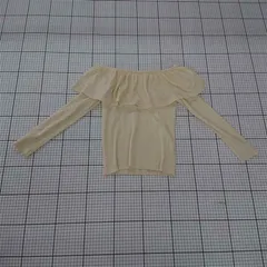 ◇ ⊇ LUNA ルナ 長袖 フリルオフショルダーニット サイズXS アイボリー系 レディース E  【1509100074199】