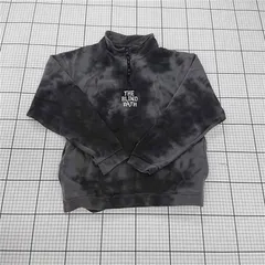 ◇ ⊇ エレメント キッズ 子供服 タイダイ柄 長袖 ハーフジップパーカー サイズ150 ブラック グレー系 女の子 男の子 E  【1509100074168】