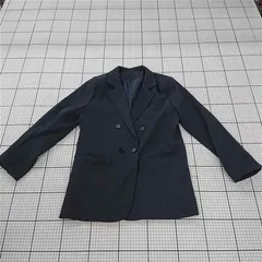◇ ⊇ me+em select ミームセレクト ダブルボタン 長袖 テーラードジャケット サイズM チャコールグレー系 レディース E  【1509100074342】のサムネイル