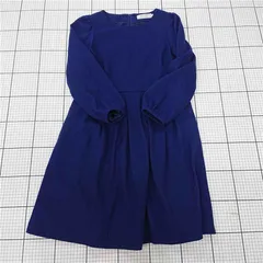 ◇ ⊇ Couture brooch クチュールブローチ ウール混 長袖 ミニ ワンピース サイズ38 ブルー系 レディース E  【1509180000071】