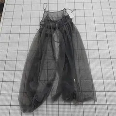 ◇ ⊂ 未使用 ローリーズファーム タグ付き 膝下丈 2WAYチュールキャミワンピース サイズF ダークグレー系 レディース E  【1509180000064】