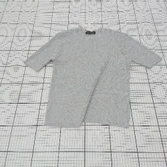 ◇ Θ 未使用 GALLORIA ギャローリア タグ付き ラメ 半袖 リブニット カットソー サイズL グレー系 レディース E  【1509180000446】