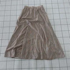 ◇ Θ any FAM エニィファム ペイズリー柄 ロング フレア スカート サイズ2 ベージュ オレンジ系 レディース E  【1509180000873】