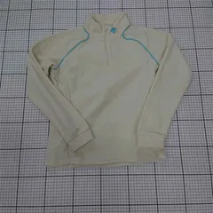 ◇ ⊇ DESCENTE デサント フリース ハーフジップ 長袖 プルオーバー サイズM アイボリー系 レディース E  【1509180000712】