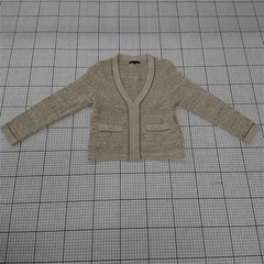 ◇ ⊇ 23区 ツイードニット ラメ フロントホック 長袖 カーディガン サイズ38 ベージュ系 マルチ レディース E  【1509180001054】