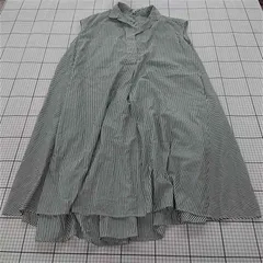 ◇ ⊂ JOURNAL STANDARD ストライプ ノースリーブ 膝下丈 ワンピース グリーン ホワイト系 レディース E  【1509180000941】