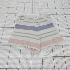 ◇ ⊂ ジェラートピケ ボーダー スムーズィー ショートパンツ サイズF ホワイト ブルー系 マルチ レディース E  【1509180000897】