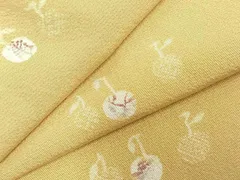 平和屋着物▽上質な小紋　単衣　林檎　正絹　逸品　AABC3957fy