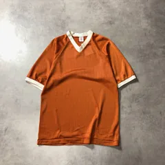 WQ887●SOFFE ATHLETIC：80'sVネックメッシュＴシャツ ●● オレンジ/ホワイト ソフィーのサムネイル