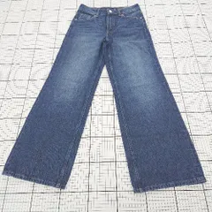 ◇ Θ 未使用 H&M エイチアンドエム ハイウエスト デニム ジーンズ パンツ サイズ64 ネイビー系 レディース E  【1509180002181】