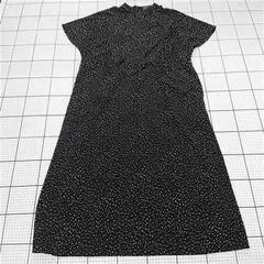 ◇ ⊂ uncrave アンクレイヴ 水玉 ドット 半袖 膝下丈 ワンピース サイズ0 ブラック系 レディース E  【1509180002013】