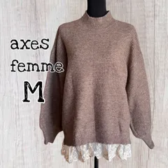 axes femme トップス ハイネックニットチュニック Mサイズ /USED