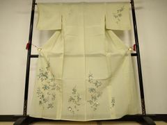 1660】付下げ 萩に誰が袖 密陀僧色 単衣 - メルカリ