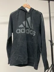ADIDAS プルオーバーパーカー ブラック S US古着