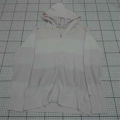 ◇ Θ gelato pique ジェラートピケ ボーダー 長袖 ジップアップ パーカー ルームウェア サイズONE ピンク レディース E  【1509180002532】