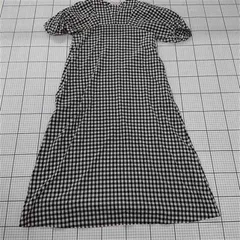 ◇ ⊂ URBAN RESEARCH ROSSO ロッソ ギンガムチェック 半袖 ロング丈 ワンピース サイズ38 ブラック系 マルチ レディース E  【1509180002983】