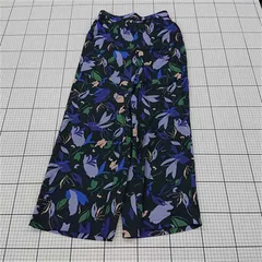 ◇ ⊂ OPAQUE.CLIP オペーク ドット クリップ 総柄 ワイド イージーパンツ サイズL ネイビー系 マルチ レディース E  【1509180002877】