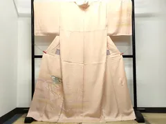 福田喜三郎正絹訪問着、人間国宝 平和屋着物○人間国宝 福田喜三郎 訪問着 駒刺繍 扇面吉祥文 金彩 正絹