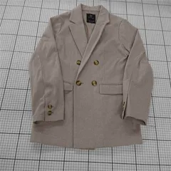◇ ⊇ w closet ダブルクローゼット ヘリンボーン 長袖 コート ジャケット サイズF モカ系 レディース E  【1509180003515】