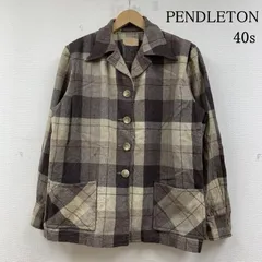 ペンドルトン 40s ウール シャツ ジャケット ジャンパー ボタン ブルゾン チェック柄 肩パッド入り レディース 表記無し ISItems【USED】【古着】【中古】50144270のサムネイル