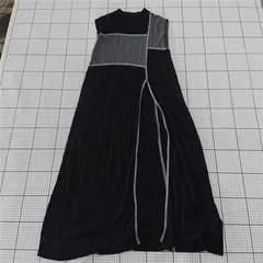 ◇ ⊂ AIC. エーアイシー スリット ノースリーブ ロング丈 ニット ワンピース サイズF ブラック系 レディース E  【1509180003713】のサムネイル