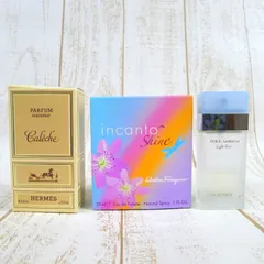 香水 まとめて 3点 エルメス(カレーシュ) フェラガモ(インカント シャイン) ドルチェ＆ガッバーナ(ライトブルー) mk304▲