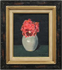 油絵 菅家令子 絵 絵画インテリア額付( 青緑+金色の枠)uF6-111002花 油絵 菅家令子 絵 絵画インテリア額付( 青緑+金色の枠)uF6-111002花
