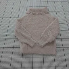 ◇ ⊇ axes femme アクシーズファム レース シャギーニット 長袖 ニット セーター サイズM ピンク系 レディース E  【1509180008640】