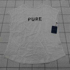 ◇ ⊂ 未使用 Rough Rare メッシュ フレンチスリーブ Tシャツ カットソー サイズM～L ホワイト系 レディース E 【1509180008930】