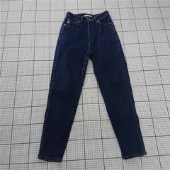 ◇ Θ SOMETHING サムシング テーパード デニム ジーンズ パンツ サイズS ネイビー系 レディース E  【1509180008817】