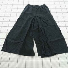 gomme 黒 ワイドパンツ ゴムウエスト - メルカリ