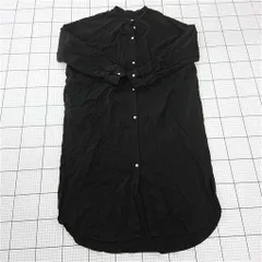 ◇ Θ PATTERN TORSO パターントルソ antiqua バンドカラー 長袖 膝下丈 ワンピース サイズF ブラック系 レディース E  【1509300000189】