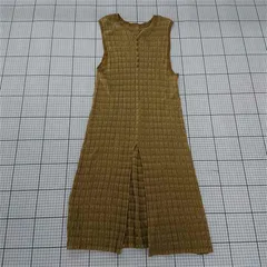 ◇ ⊂ Ray BEAMS レイ ビームス ボーダー リブニット ノースリーブ 膝下丈 ワンピース マスタード系 レディース E  【1509300000141】のサムネイル