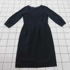 ◇ ⊂ ビューティアンドユース UNITED ARROWS シンプル 無地 長袖 膝丈 ワンピース サイズM ダークネイビー系 レディース E  【1509300000493】