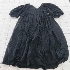 ◇ ⊂ Freada フリーダ Vネック 八分袖 ロング ワンピース サイズONE ブラック系 レディース E  【1509300000400】