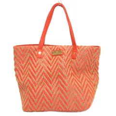 ルートート rootote トートバッグ 肩がけ 編み ジュート オレンジ系 鞄
