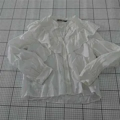 ◇ ⊂ ZARA ザラ カットワークレース 長袖 シャツ ブラウス サイズEUR S USA S MEX 26 ホワイト系 レディース E  【1509300000981】