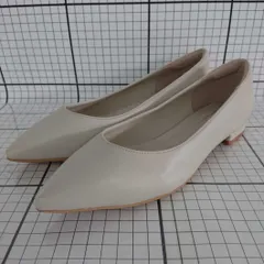 ◇ Θ グリーンレーベルリラクシング UNITED ARROWS ローヒール パンプス サイズ225.5cm ライトベージュ系 レディース E  【1509300000929】