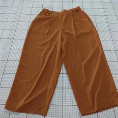 ◇ ⊂ TRANS WORK トランスワーク シンプル 無地 イージー パンツ サイズ44 キャメル系 レディース E  【1509300000868】