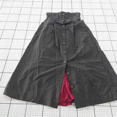 ◇ Θ eimy istoire エイミーイストワール フロントボタン ロング フレア スカート サイズF ダークグレー系 レディース E  【1509300001520】