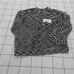 ◇ Θ 未使用 MONO-MART モノマート タグ付き 透かし編み 長袖 ニット カーディガン サイズF ブラック ホワイト系 メンズ E  【1509300001698】